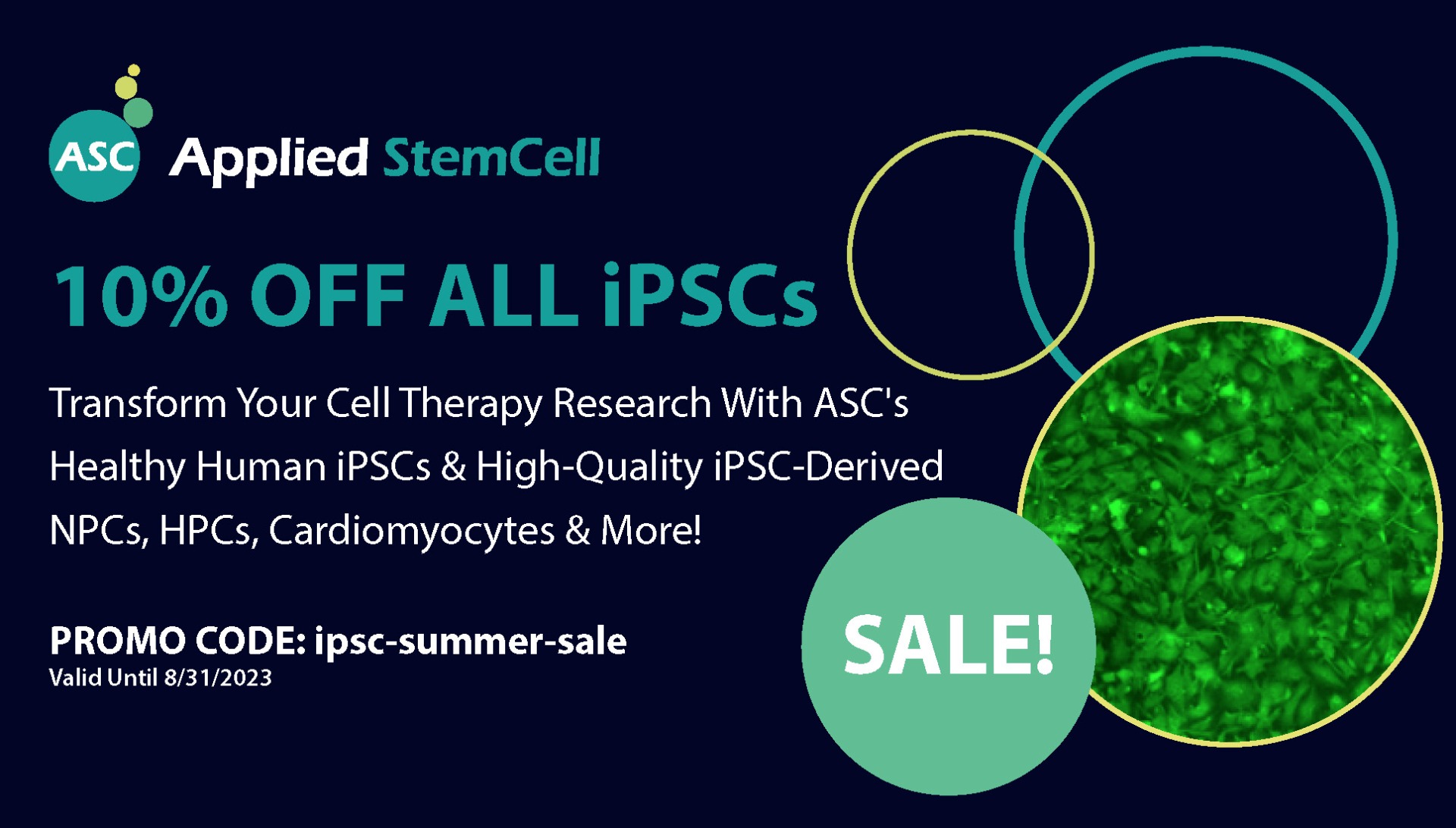 Summer Cell Sale! 10% OFF ALL iPSCs